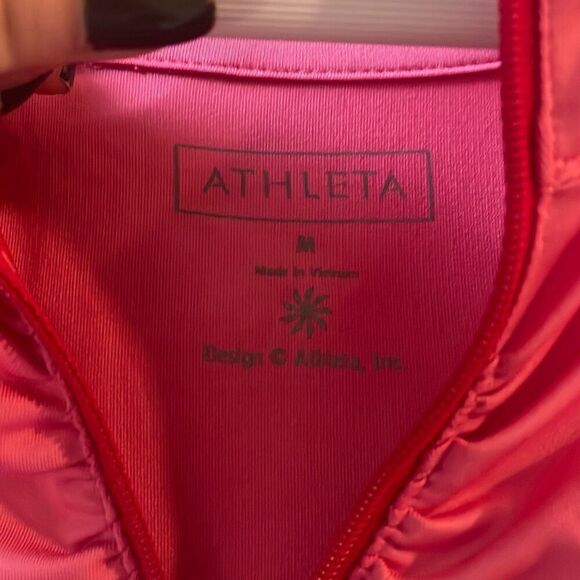 Athleta intrepid sun shield pink quarter zip pullover M - Picture 7 of 13